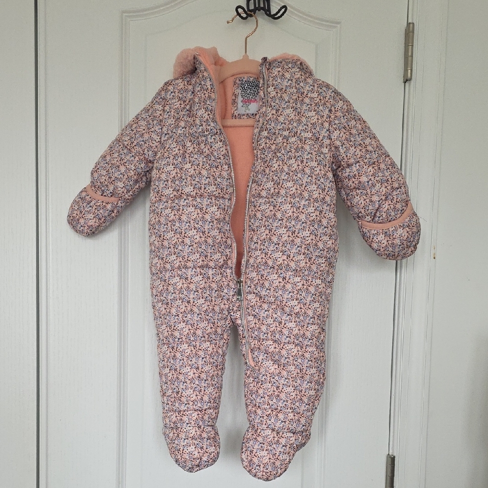 Kensie Girl Pink Floral One Piece Footie